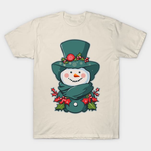 Snuggle Snowman T-Shirt by Elijah101